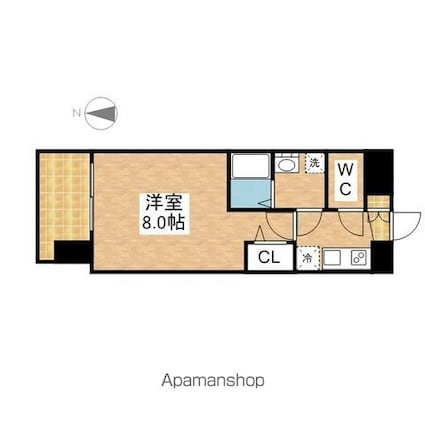 プレサンス久屋大通セントラルパーク[1K/24.7m2]の間取図