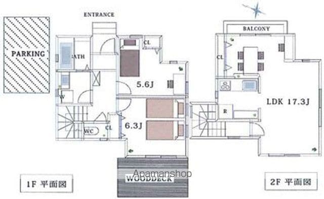 ガーデン上用賀ハウス　Ａー１２[2LDK/70.38m2]の間取図