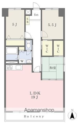 グランシャトレ道後[3LDK/81.9m2]の間取図