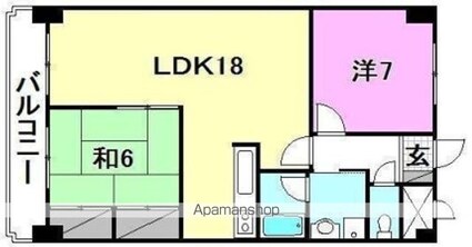 ハイシティ松山[2LDK/66.15m2]の間取図