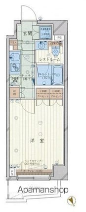 ルーブル都立家政伍番館[1K/25.57m2]の間取図