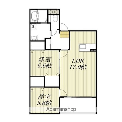 アルテマイスターディアナイースト[2LDK/65.12m2]の間取図