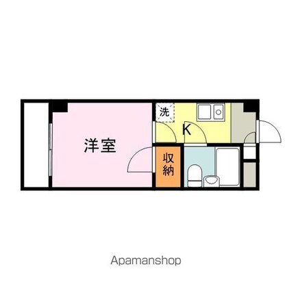 広島県福山市丸之内２丁目[1K/19m2]の間取図