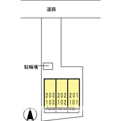 フレア　新中野[1K/36.63m2]の配置図
