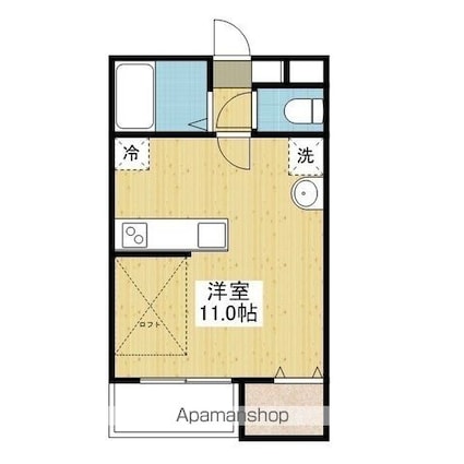 リュンヌ祇園[1R/21.36m2]の間取図
