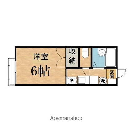 ハイライズ聖蹟桜ヶ丘[1K/20.03m2]の間取図