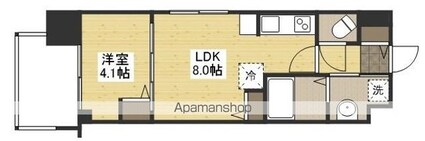 プライマル広島駅[1LDK/28.99m2]の間取図