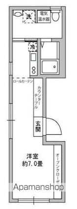 東京都中野区東中野２丁目[1K/20.04m2]の間取図