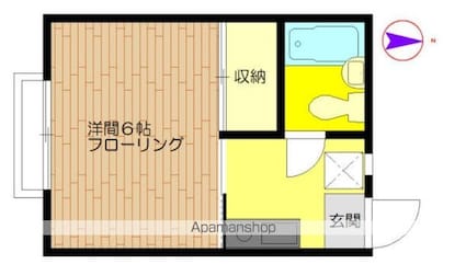 東京都練馬区栄町[1R/18m2]の間取図