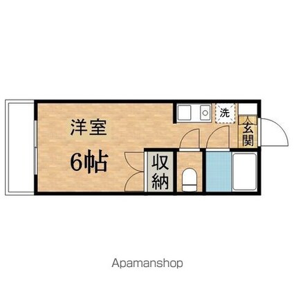 メゾントパーズ[1R/18.29m2]の間取図