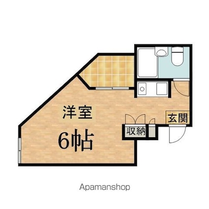 メゾンドノア聖蹟桜ヶ丘[1R/17.98m2]の間取図