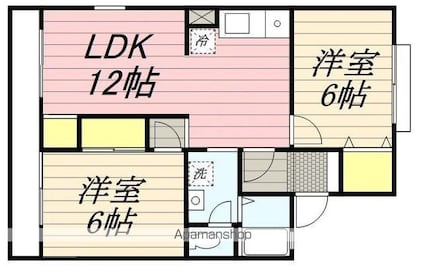 パークヒル武蔵野[2LDK/52.99m2]の間取図