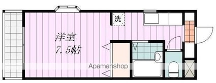 グリーンハイツＭＩＣＨＩ２[1K/23.7m2]の間取図