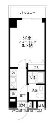 レジディア桜上水[1K/25.04m2]の間取図