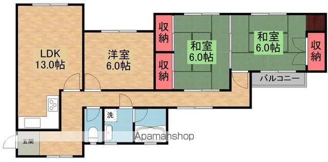 私市ロイヤルマンションの間取り写真