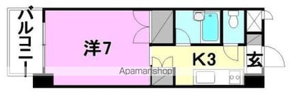 イシマルアークビル[1K/22.8m2]の間取図