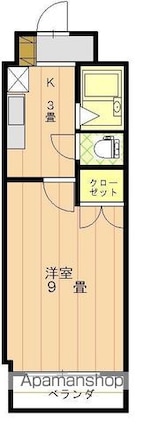 アイディヒルズ平井[1K/23.99m2]の間取図