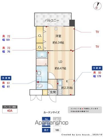 レジディア天神の間取り写真