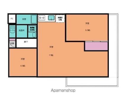 ザ・ガーデンテラス尾曳町[2LDK/56.7m2]の間取図