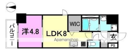 Ｍａｙｆａｉｒ千舟通Ｐｒｅｍｉｕｍ[1LDK/33.4m2]の間取図