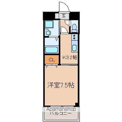 ラヴィアンローズ森田[1K/27.52m2]の間取図