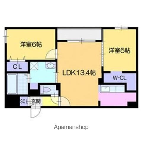 シキレジデンス南平岸の間取り写真