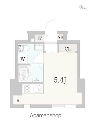 東京都世田谷区上野毛３丁目[1K/20.7m2]の間取図