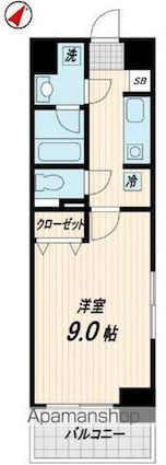 神奈川県横浜市中区弥生町１丁目[1K/29.1m2]の間取図