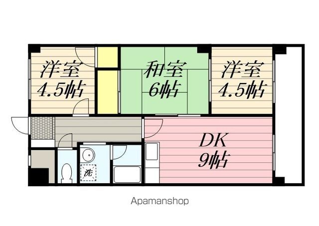 和歌山市紀三井寺のマンションの間取り