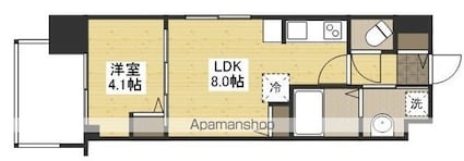 広島県広島市南区大須賀町[1LDK/28.99m2]の間取図