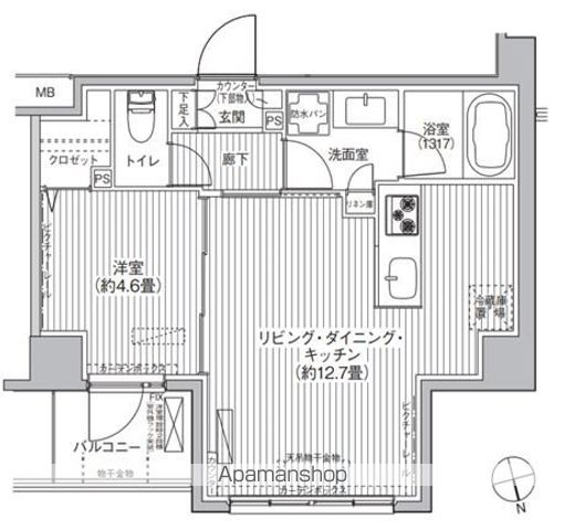 【世田谷区玉川田園調布のマンションの間取り】