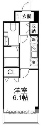 ＬＵＸＥＮＡ勝田台[1K/24.02m2]の間取図