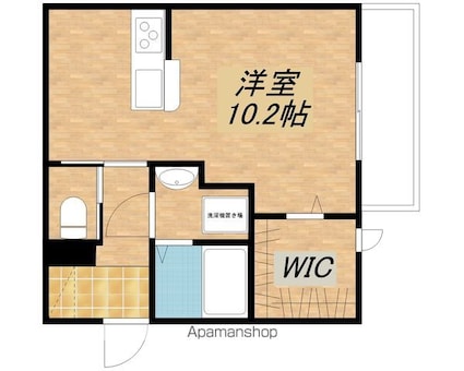 ビオット彦根　Ｂ棟[1K/30.3m2]の間取図