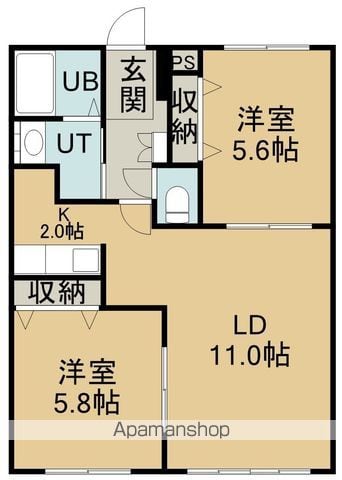 ピュアパレス海岸町の間取り写真