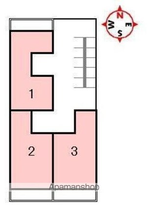 Ｍ－ｃｏｕｒｔ三番町[1R/24m2]の配置図