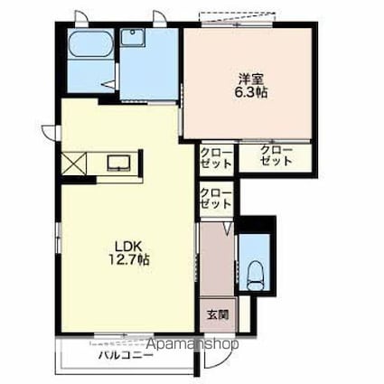 メゾンアイリス[1LDK/47.01m2]の間取図