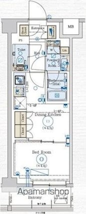 ＧＥＮＯＶＩＡ赤羽[1DK/25.17m2]の間取図