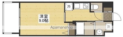 広島県広島市南区大須賀町[1K/27.1m2]の間取図