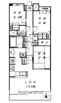 小金井東町ガーデンハウス[3LDK/74.21m2]の間取図