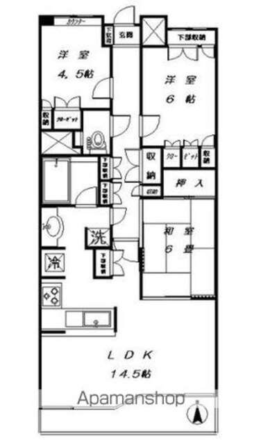 小金井東町ガーデンハウス[3LDK/74.21m2]の間取図