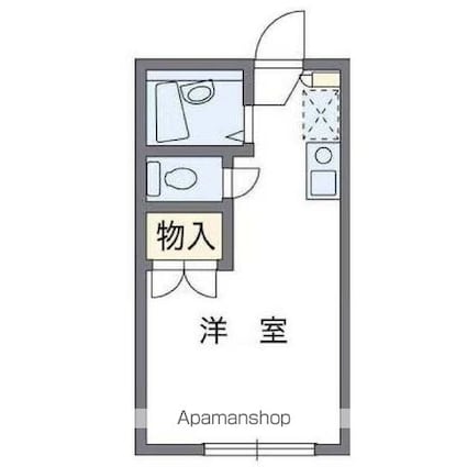 Ｍ　ｏｎｅ　ｃｏｕｒｔ鹿子[1R/19.87m2]の間取図
