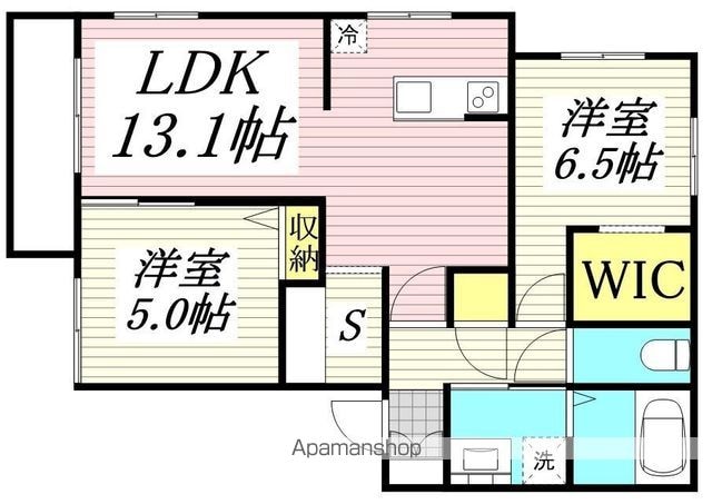 メゾン朝倉野[2LDK/59.72m2]の間取図