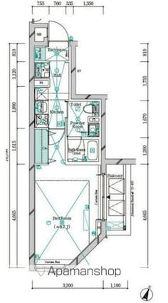 東京都中野区弥生町５丁目[1K/28.43m2]の間取図