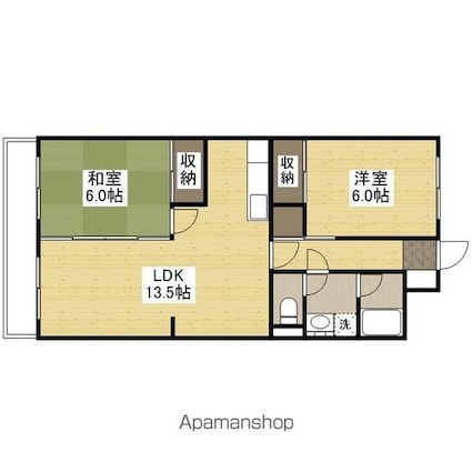 コーポ井口台[2LDK/62.72m2]の間取図