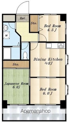 東京都三鷹市野崎１丁目[3DK/60.6m2]の間取図