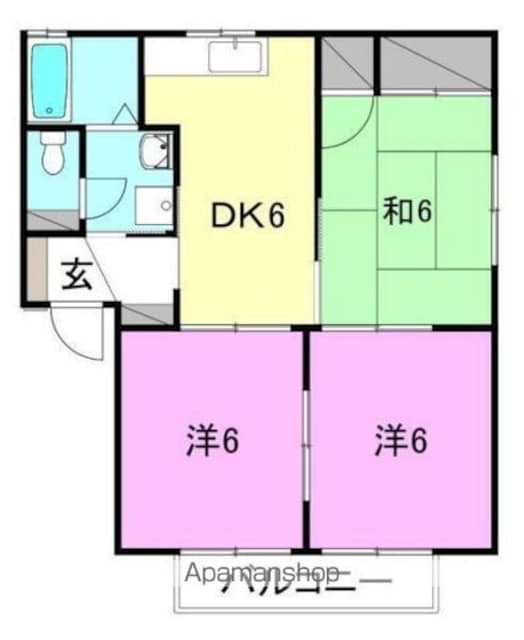 フォーレス森田[3DK/53.5m2]の間取図