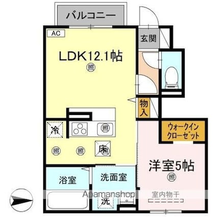 メゾン　リノ[1LDK/42.16m2]の間取図