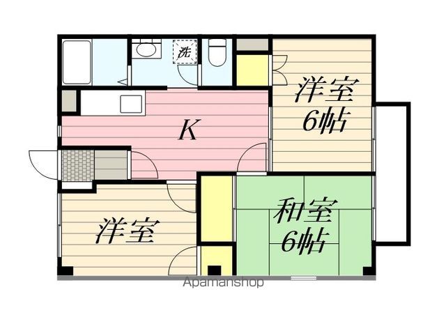 ハイツフリージア 202 ｜ 和歌山県海南市井田146-5（賃貸アパート3K・2階・52.00㎡） その2