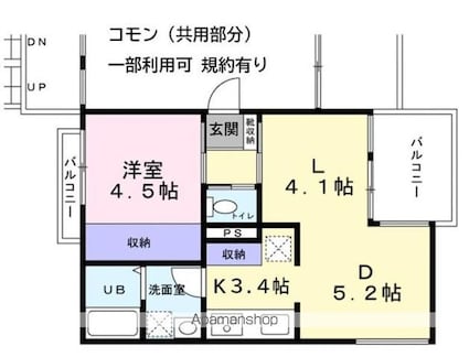 ｔｒｅｅ’ｓ[1LDK/40.34m2]の間取図