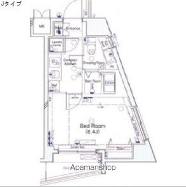 ＣＹＮＴＨＩＡ　ＦＯＵＲーＤ　ＳＡＮＧＥＮＪＡＹＡ[1K/23.17m2]の間取図